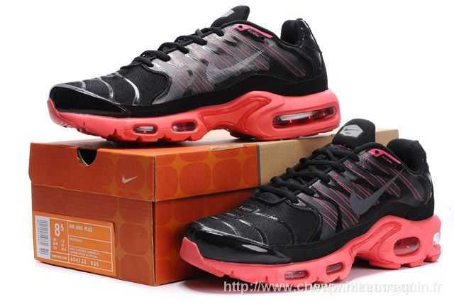 Moins Cher Air Max Tn Chaussures Nike Fision Noir Rouge